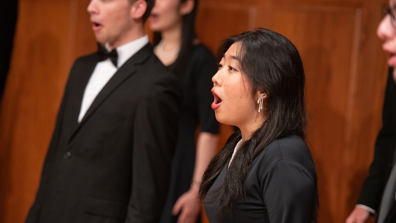 Close up of female Bel Canto singer.