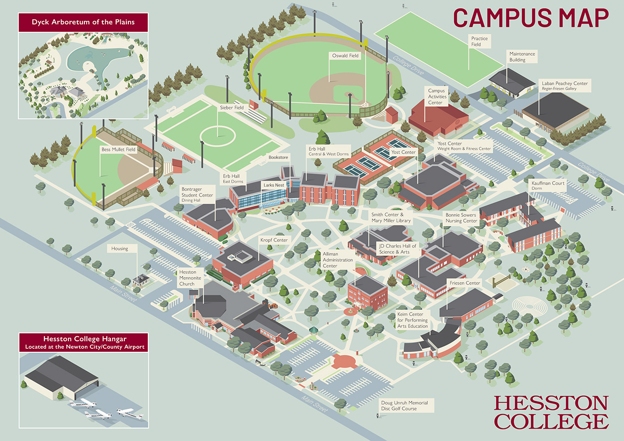 2025 Hesston College campus map