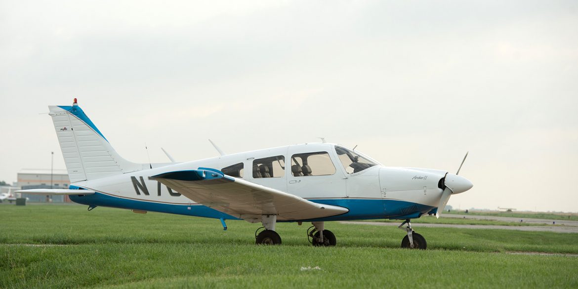 Photo: a Piper Archer II from the Hesston College fleet