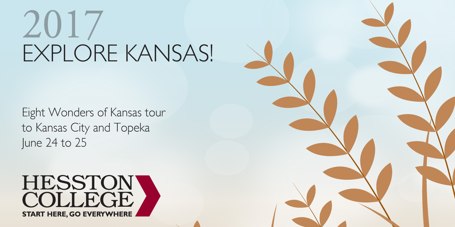 promotional graphic - 2017 Explore Kansas! - eighg wonders of Kansas tour to Kansas City and Topeka, June 24 to 25