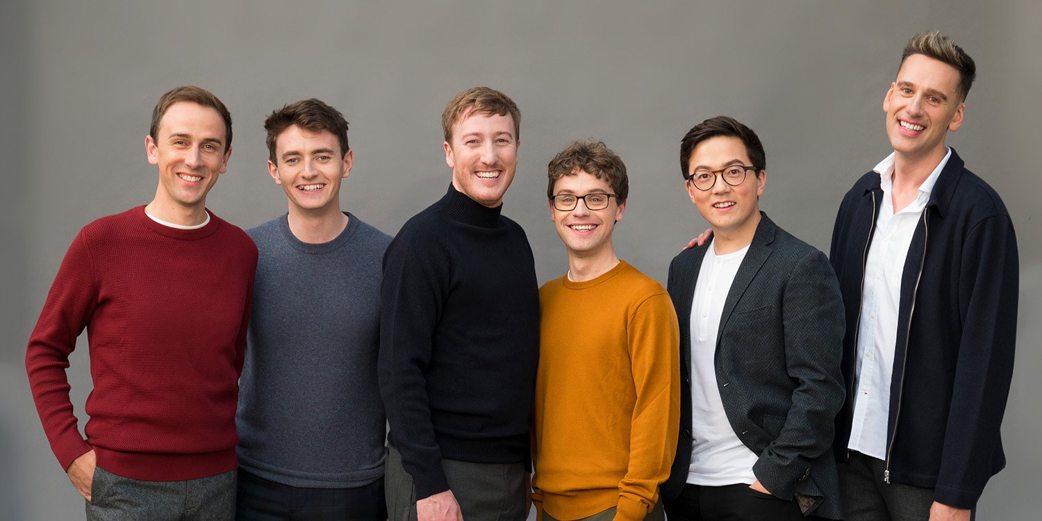 a promotional photo of the vocal group The King's Singers